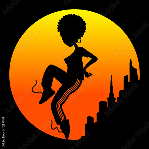 Dancing Gir / Vector illustration