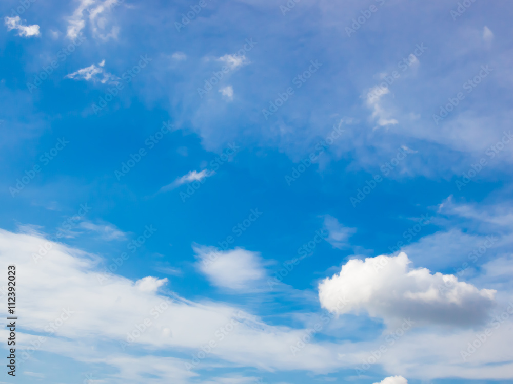 Beautiful blue sky and white cloud represent the sky and cloud concept related idea.