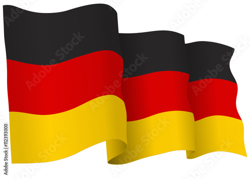 Germany vector flag isolated on white.