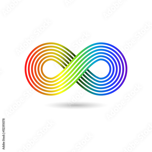 Rainbow infinity sign. Nice element for your design.