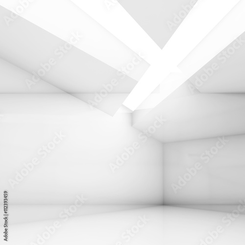 Abstract white contemporary architecture 3 d