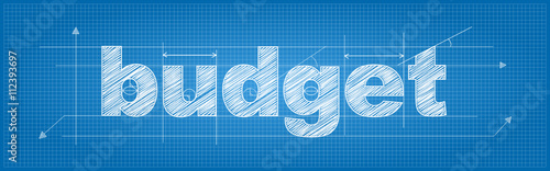 BUDGET Vector Technical Lettering Icon