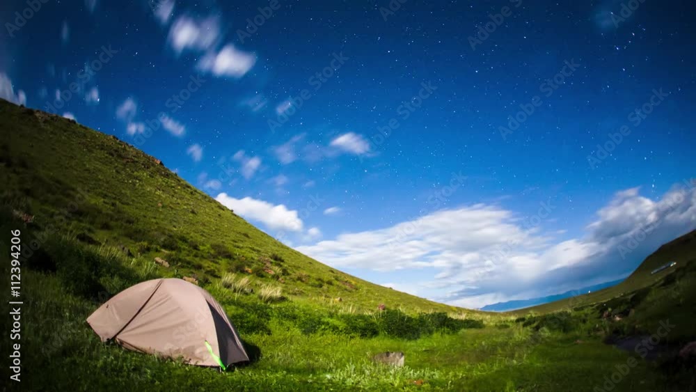 Stars Time Lapse. Camping under the stars. Stars Time Lapse. Camping under the stars.