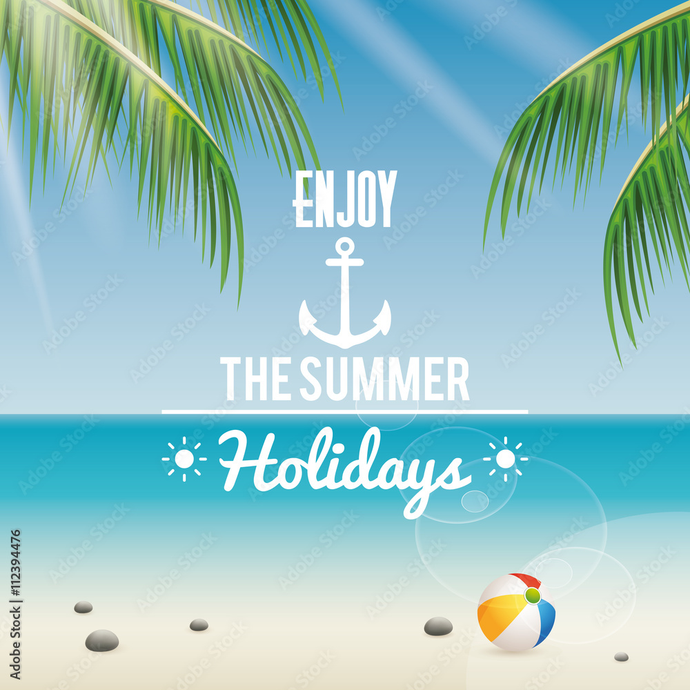 Fototapeta premium Summer Vacation label