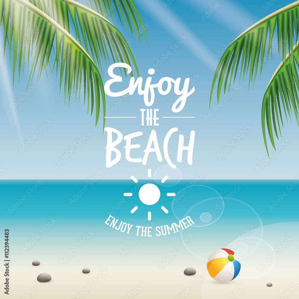 Naklejka premium Summer Vacation label