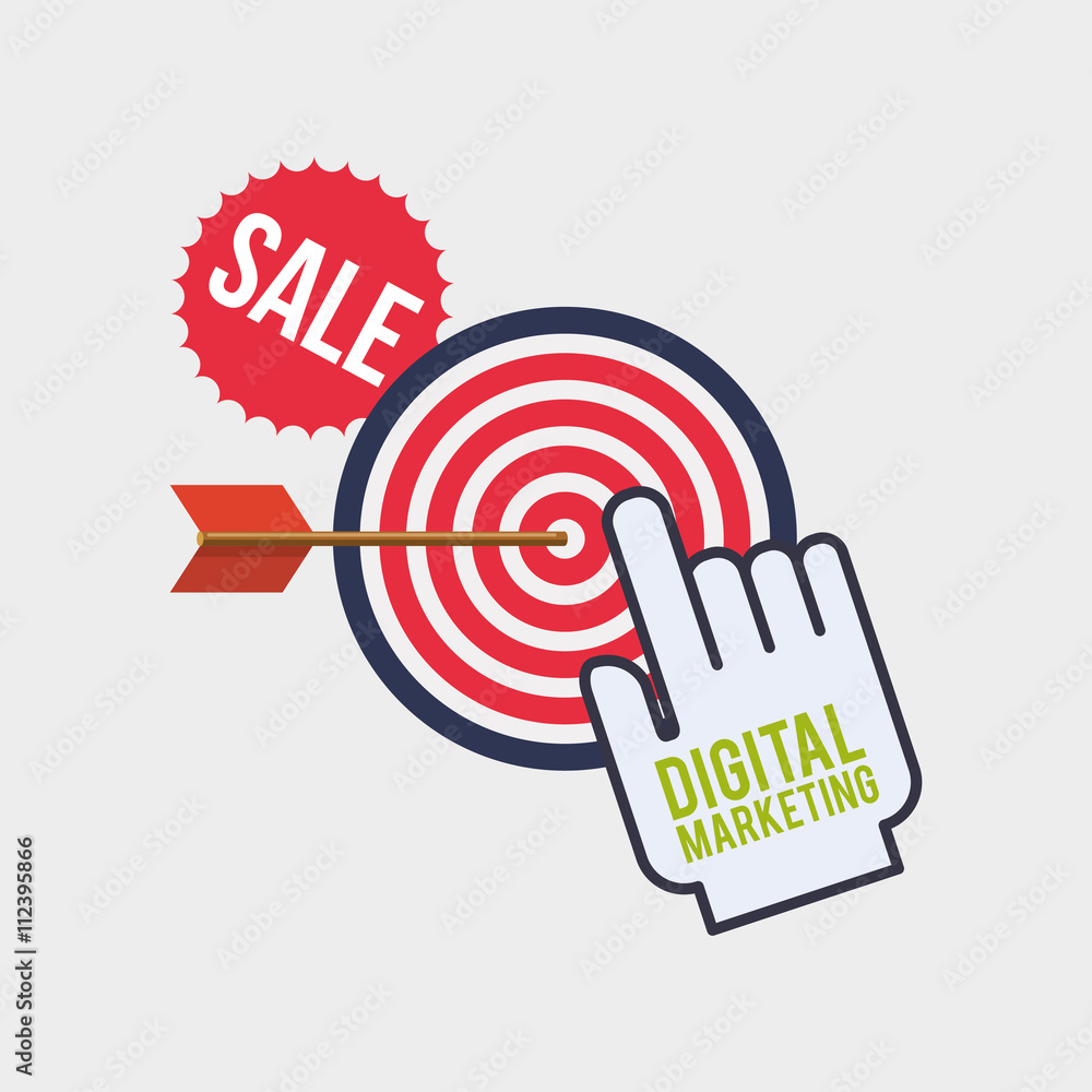 Digital Marketing design. Ecommerce icon. Isolated illustration Digital Marketing design. Ecommerce icon. Isolated illustration
