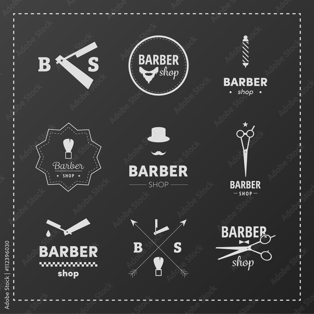 Fototapeta premium Barber Shop Set