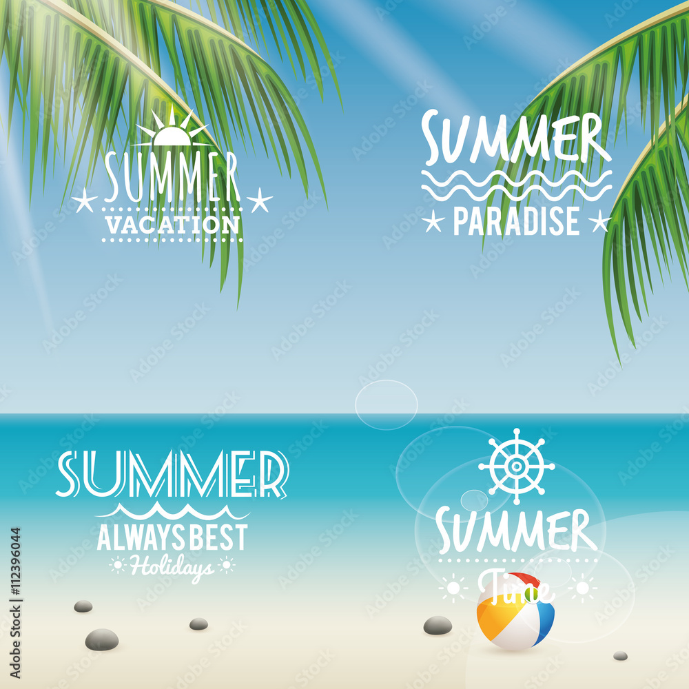 Summer Vacation labels