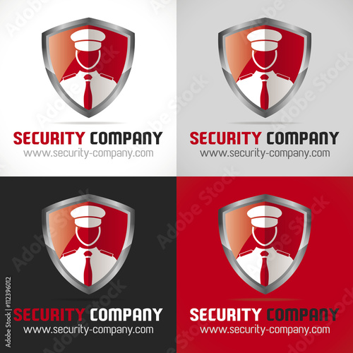 logo sécurité surveillance protection rouge