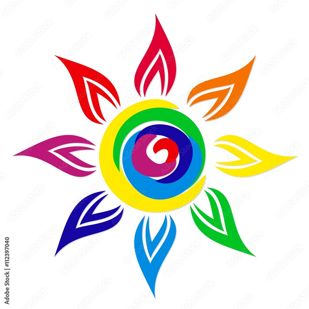 Logo of color sun. Logo of color sun.