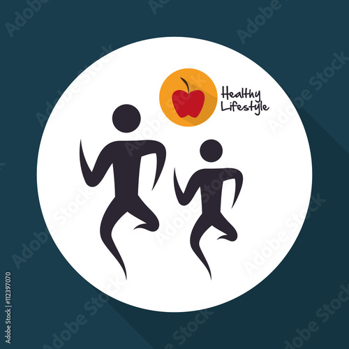 Healthy lifestyle design. bodycare icon. Isolated illustration