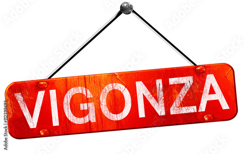 Vigonza, 3D rendering, a red hanging sign photo