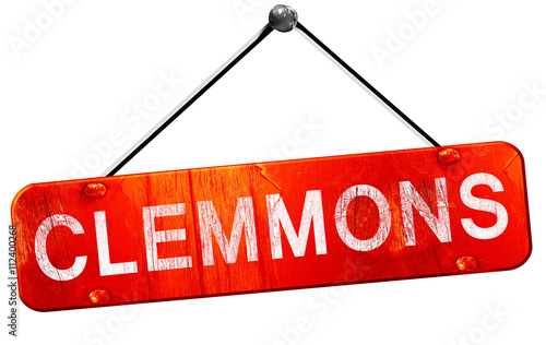 clemmons, 3D rendering, a red hanging sign photo