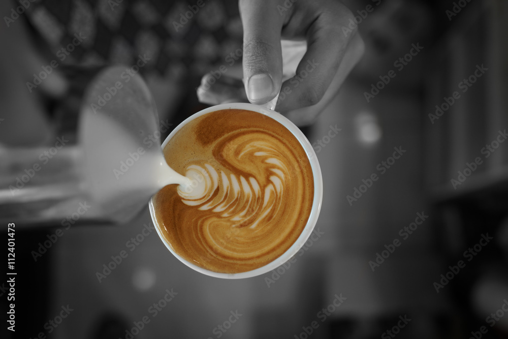 Fototapeta kawa latte art marki barista