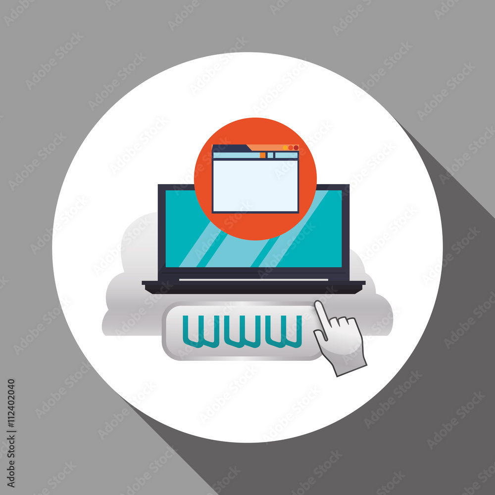 Cloud computing design. Media icon. Isolated illustration Cloud computing design. Media icon. Isolated illustration