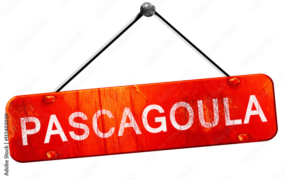 pascagoula, 3D rendering, a red hanging sign pascagoula, 3D rendering, a red hanging sign