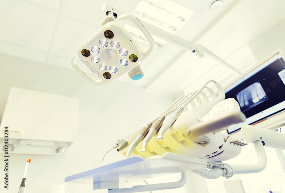 close up of equipment at dental clinic office close up of equipment at dental clinic office