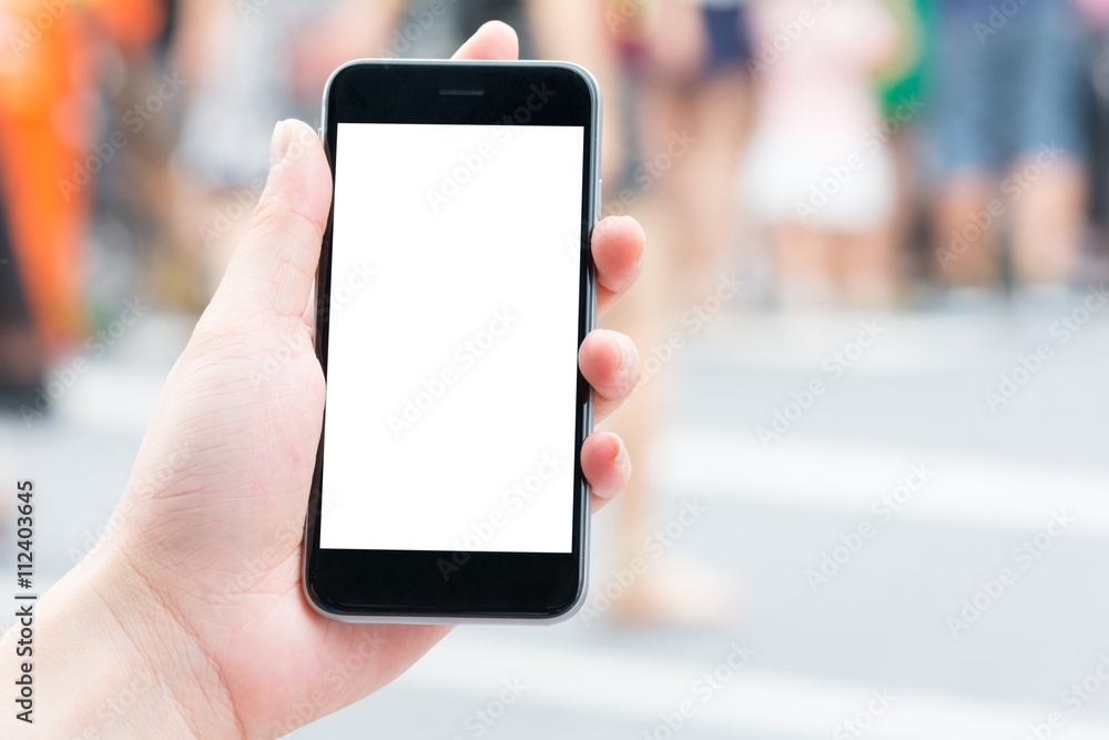The white and blank screen of smart phone. The white and blank screen of smart phone.