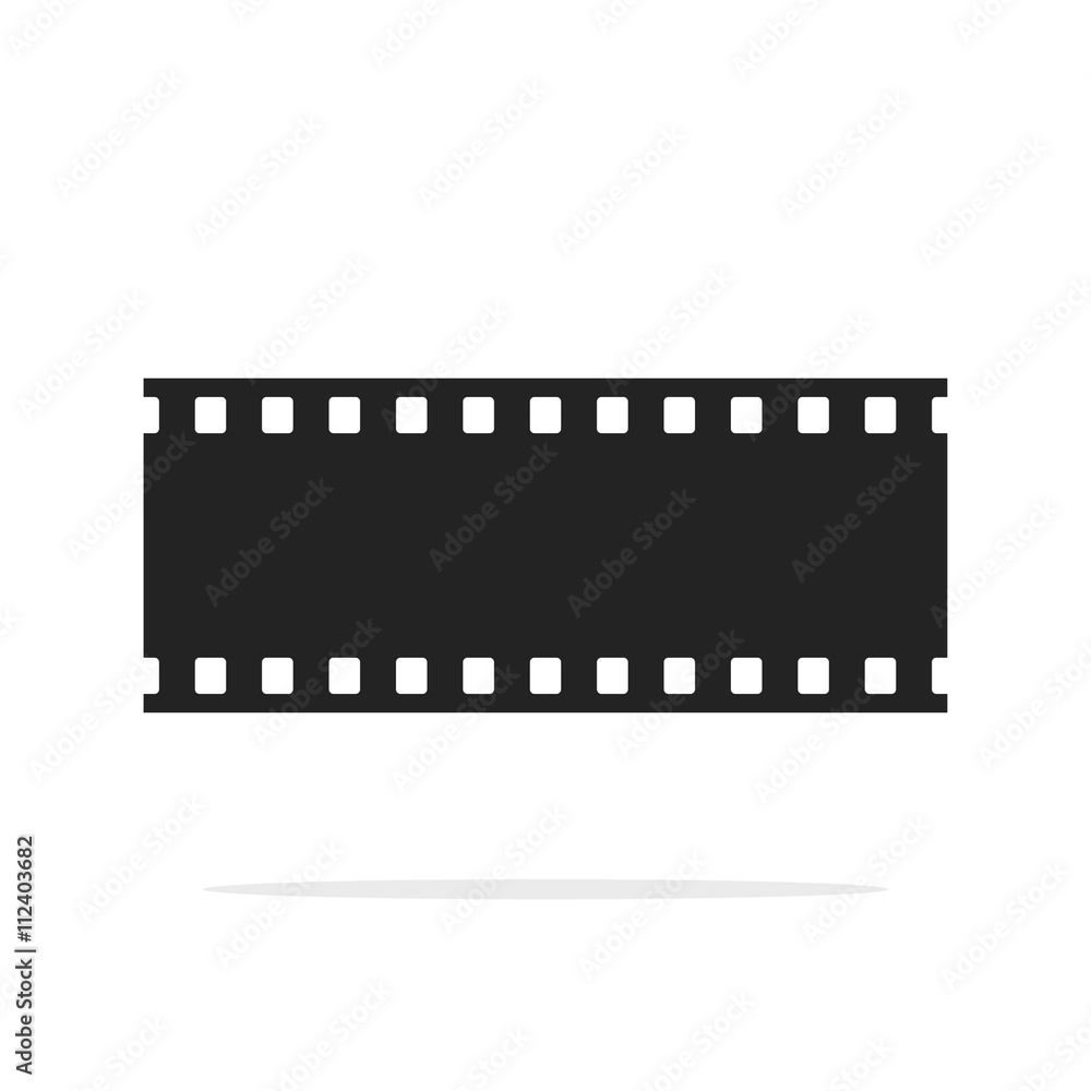 Filmstrip vector seamless illustration isolatedon white backgrond