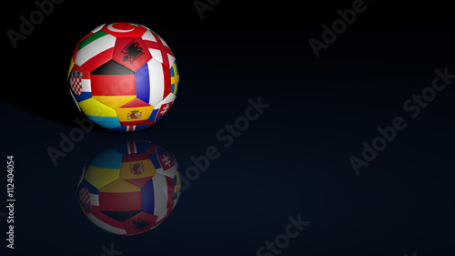 Fussball mit verschiedenen Ländern zur EM 2016 in Frankreich