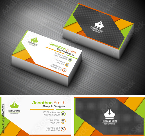 Business card. File contains text editable AI and PSD, EPS10,JPEG and free font link.