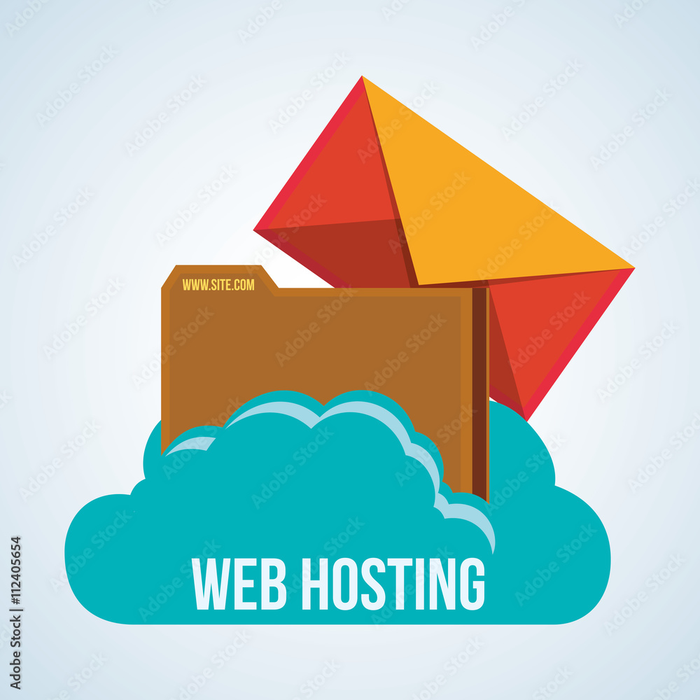Web Hosting design. Data center  icon. Isolated illustration , vector