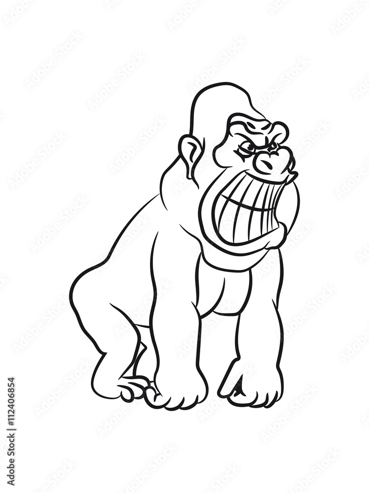 Obraz premium Gorillas agro evil