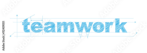 TEAMWORK Vector Letters Icon