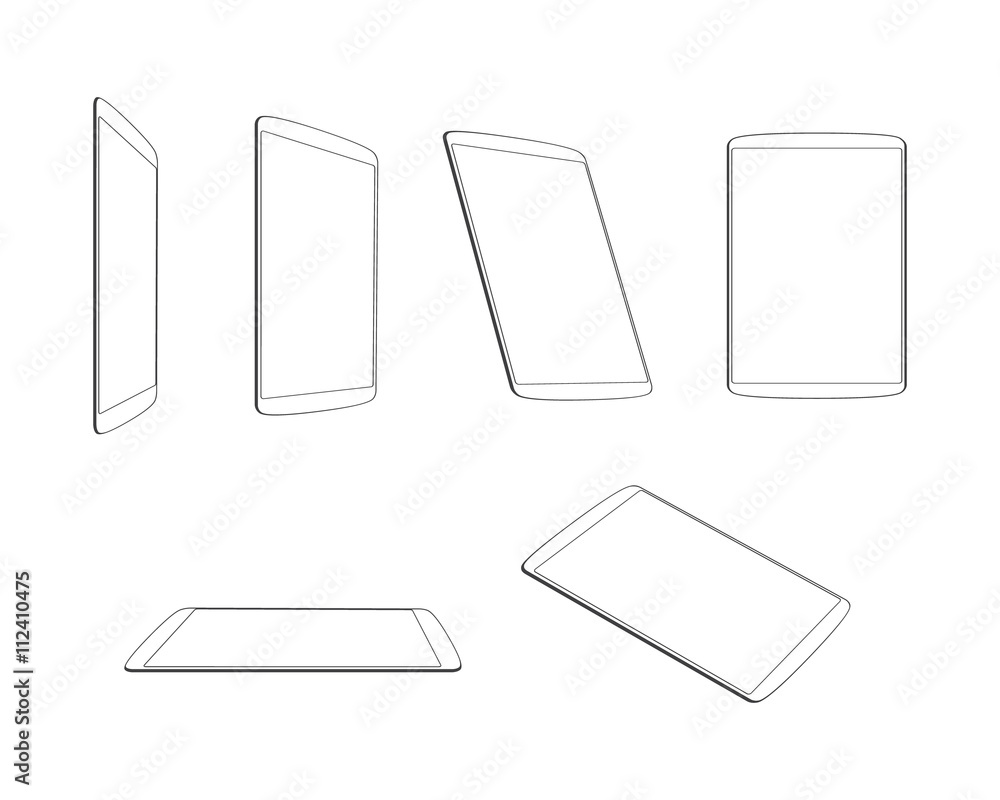 Set tablet flat icons Set tablet flat icons