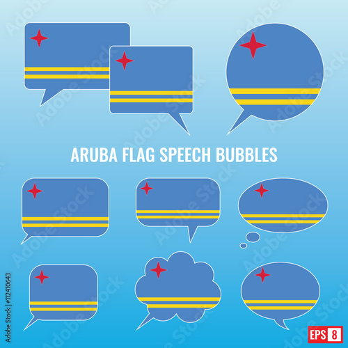 Aruba Flag Speech Bubbles