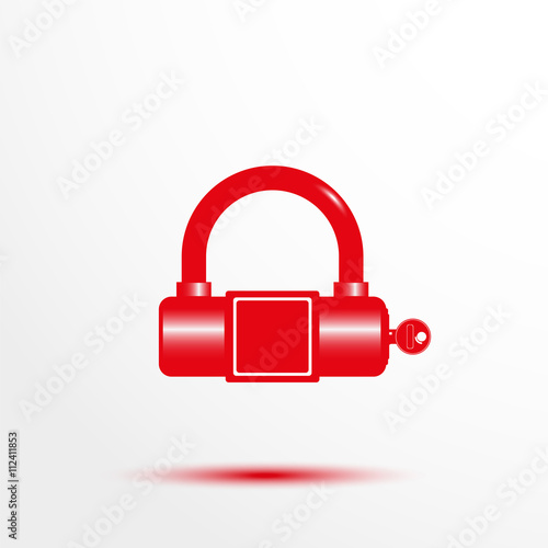 The padlock. Vector illustration.