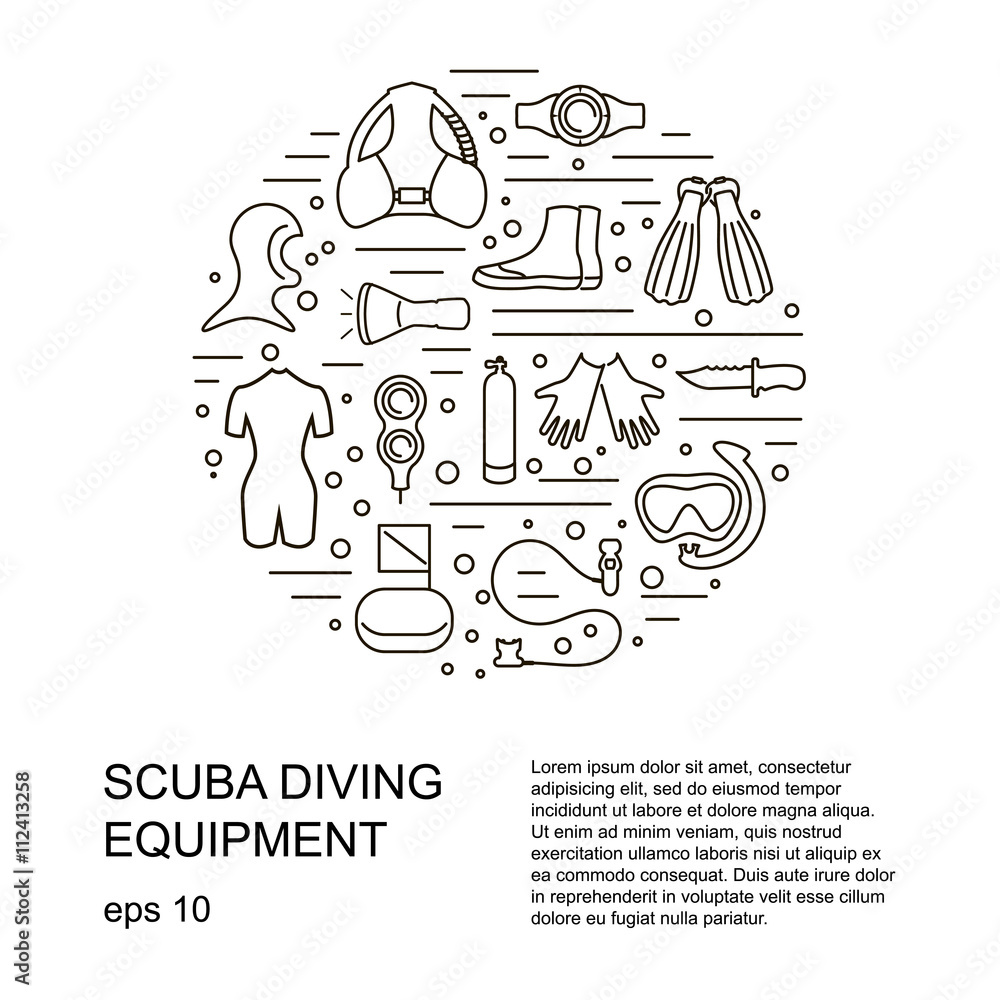 Scuba diving illustration