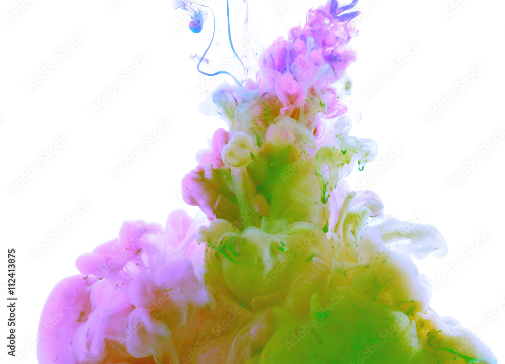 Obraz premium Acrylic colors and ink in water. Abstract background.