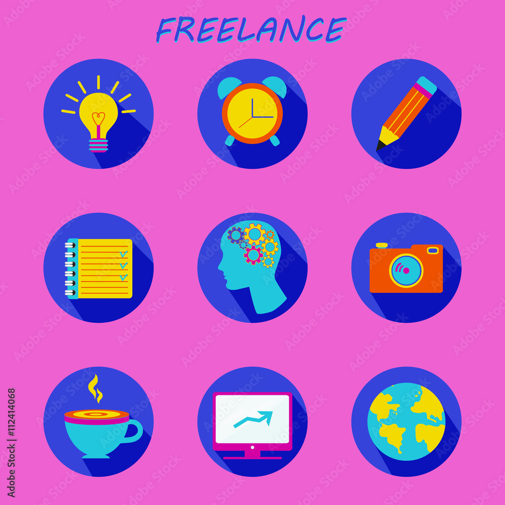 Freelance flat round icons set. Freelance icons set. Freelance icons set web.Freelance icons set new. Freelance icons set www. Freelance set.Freelance icons set - stock vector
Freelance flat round icons set. Freelance icons set. Freelance icons set web.Freelance icons set new. Freelance icons set www. Freelance set.Freelance icons set - stock vector