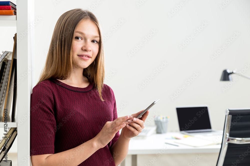 Pretty woman using smartphone Pretty woman using smartphone