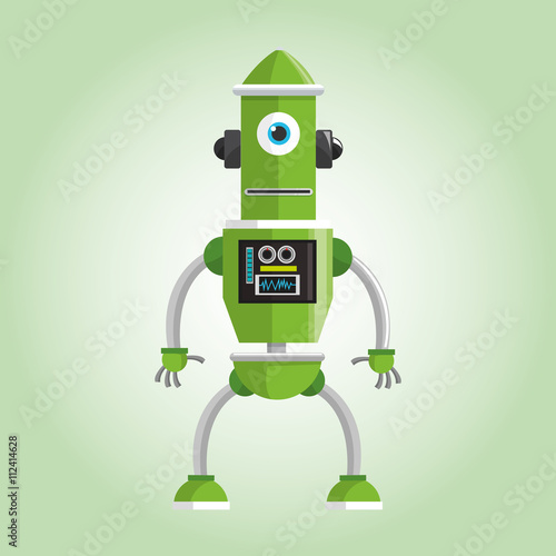 Robot design. Technology concept. humanoid icon