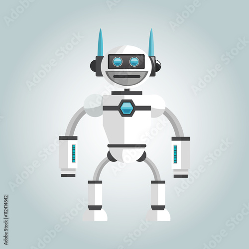 Robot design. Technology concept. humanoid icon