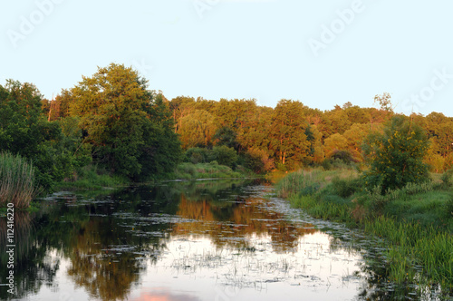 Wallpaper Mural View of the river at sunset in summer Torontodigital.ca