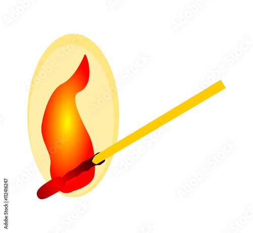 Burning match,