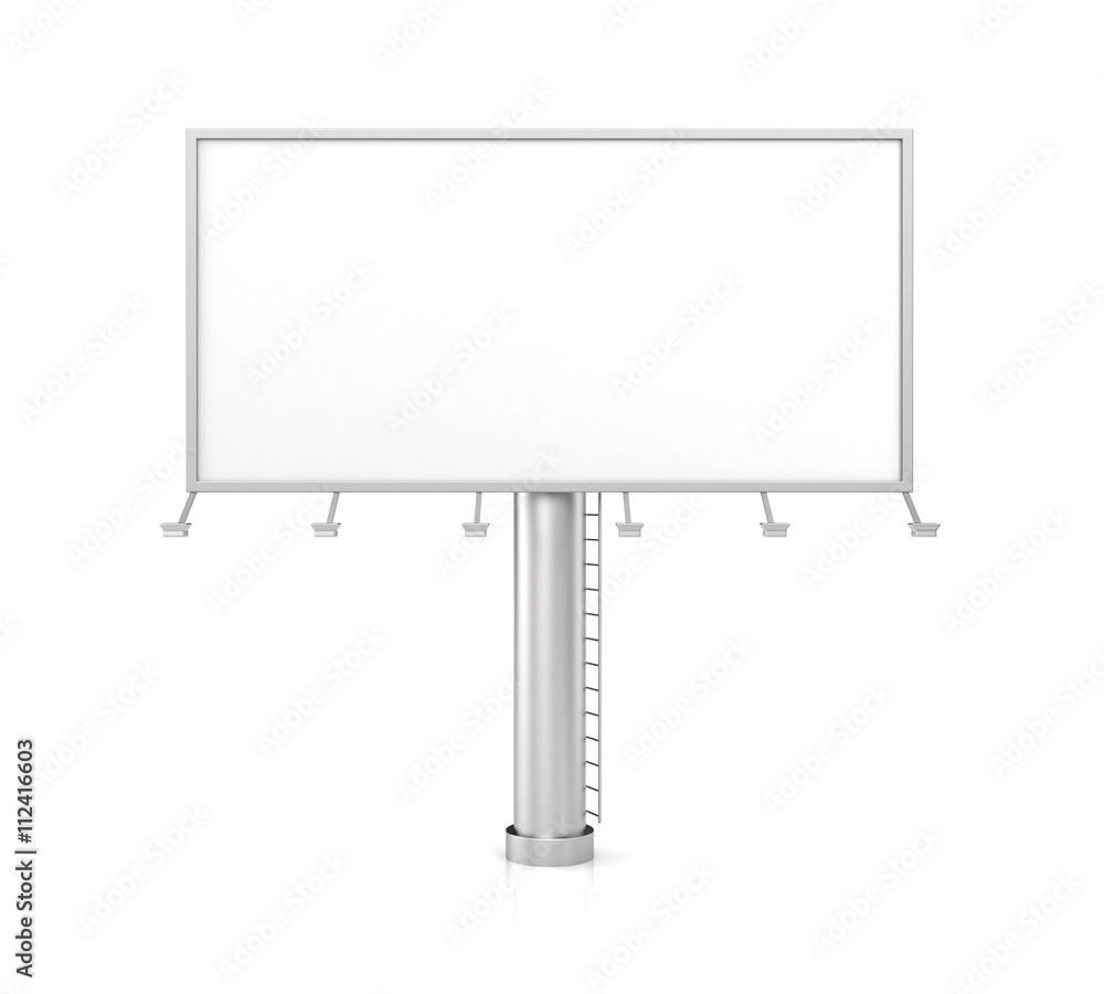 Fototapeta premium Blank billboard for advertisement on white background