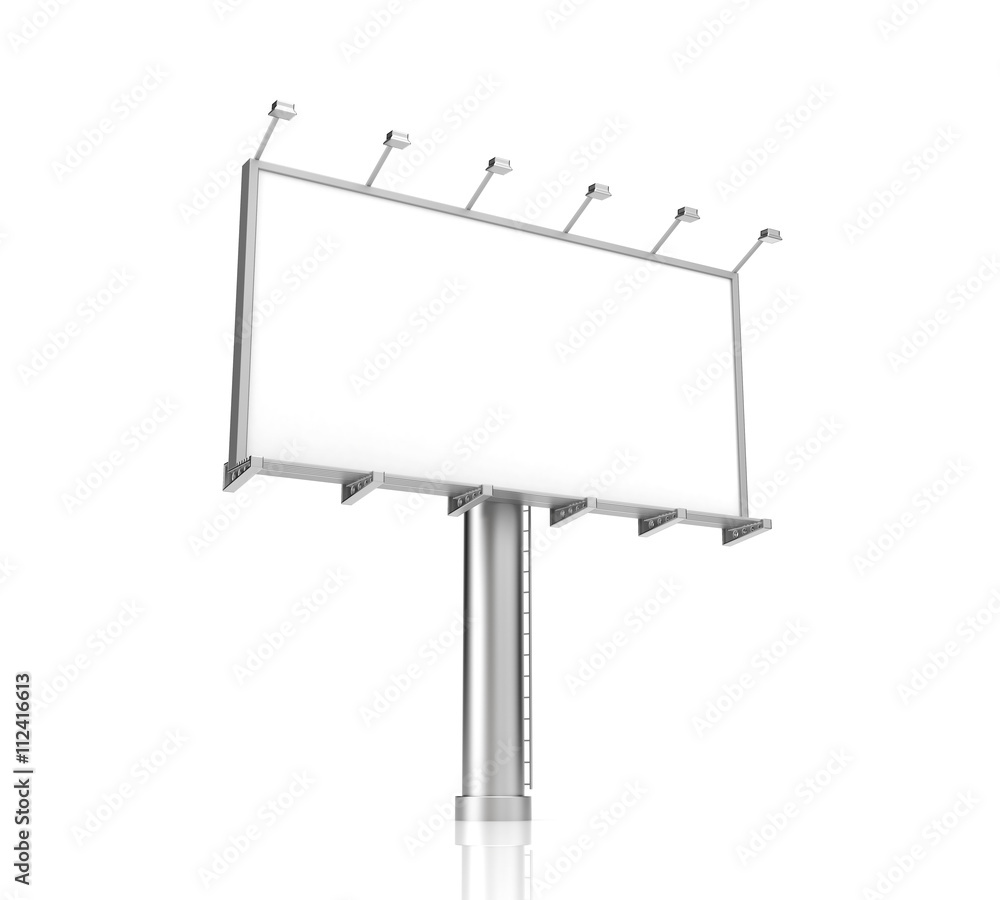 Obraz premium Blank billboard for advertisement on white background