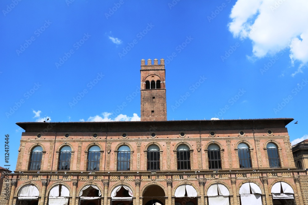 Palazzo del Podesta in Bologna Piazza Maggiore, Italy