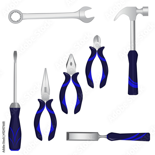 A set of tools for repair isolated on a white background