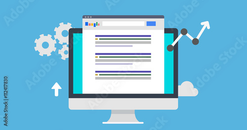SEO Search Engine Optimization - Flat Style Design
