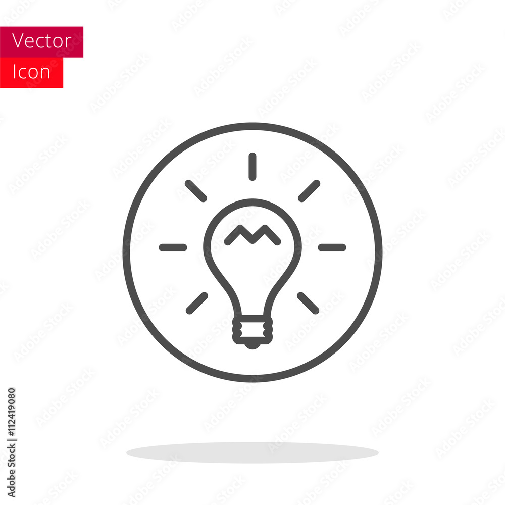Light Lamp Thin Line Icon Light Lamp Thin Line Icon