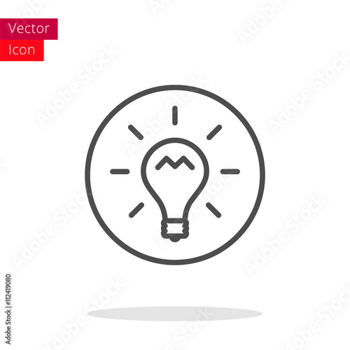 Light Lamp Thin Line Icon