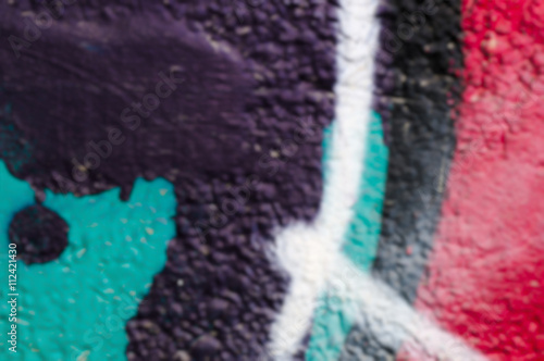 unscharfer Hintergrund eines Graffitidetails © zirsky