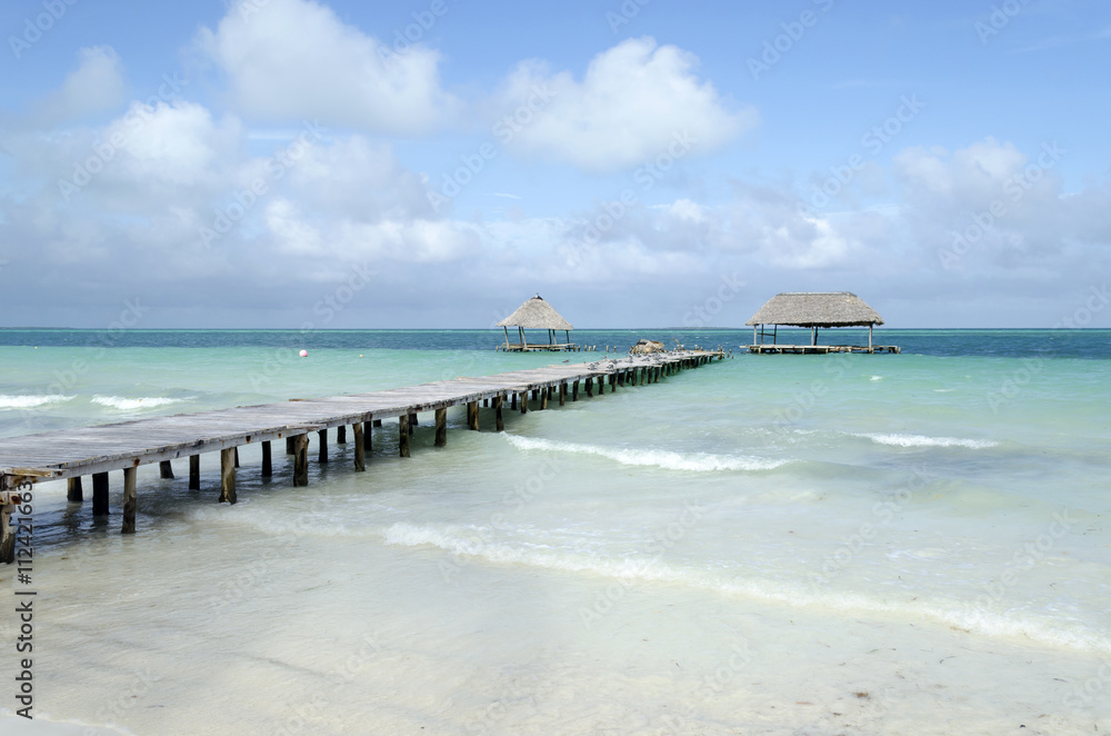 Deck at the beach in Cayo Guillermo - Ciego de Avila Province, Cuba.