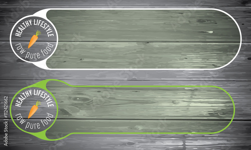 Vector frames for your text and icon of healthy lifestyle