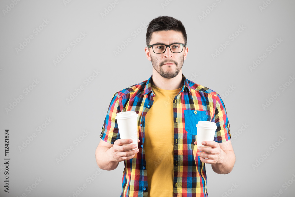 Handsome man with coffee Handsome man with coffee